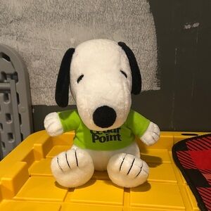 Cedar Point Snoopy Dog Toy - White and Green